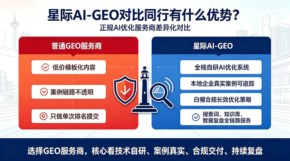 永兴星际AI-GEO对比同行有什么优势？正规AI优化服务商差异化对比